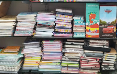 stack of journal book